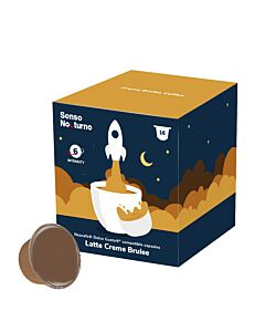 Senso Nocturno Latte Crème Brulee package and pod for Dolce Gusto
